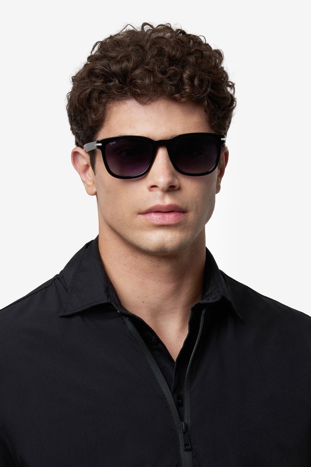 Sonnenbrillen Hugo Boss 1722/G 207549 807 9O farbe black form rechteckig gläser dark grey shaded