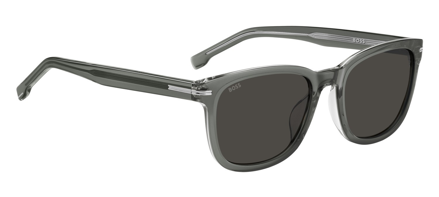 Occhiali da sole Hugo Boss 1722/G 207549 CBL IR colore grey crystal forma rettangolare lenti grey