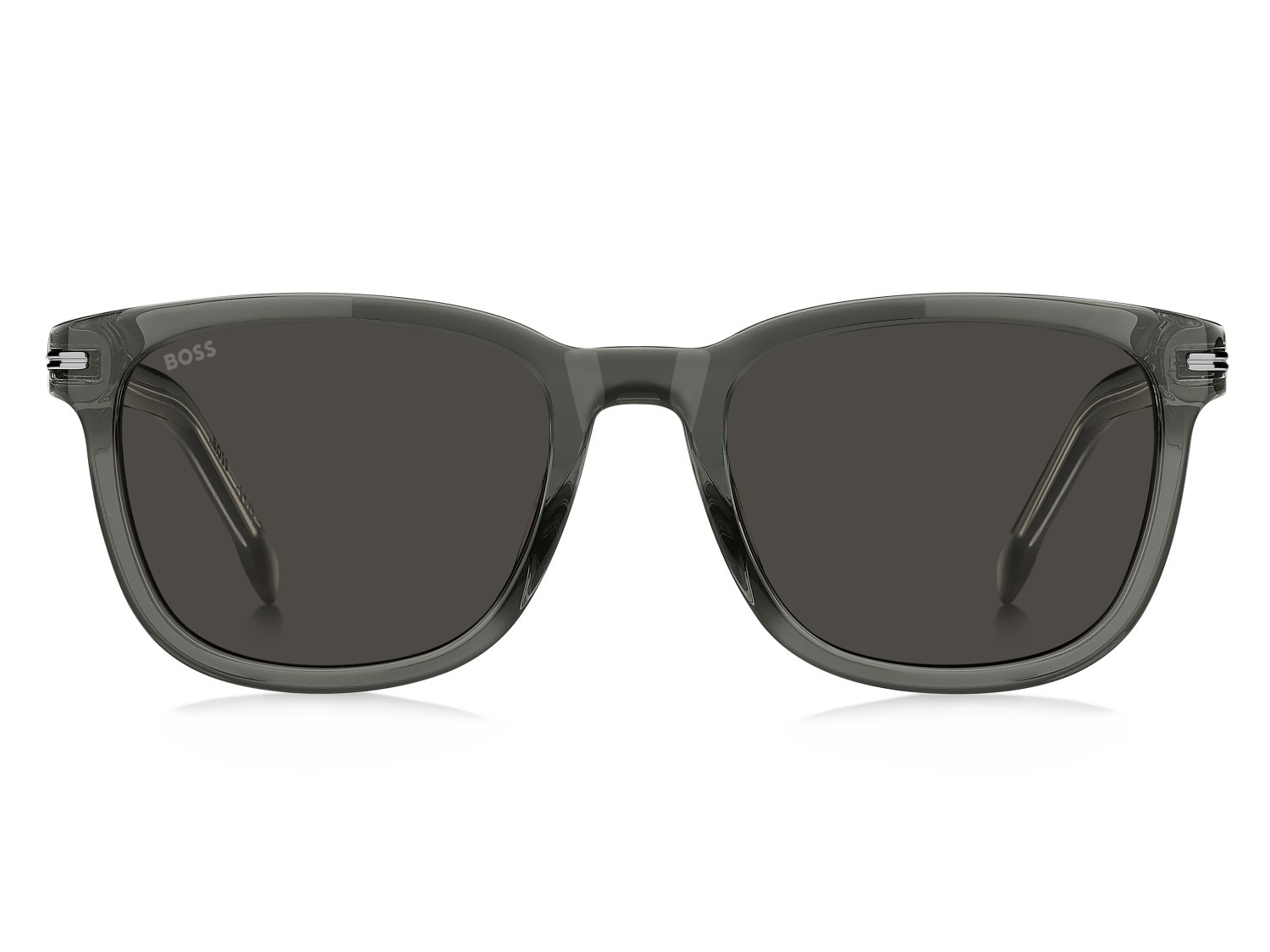 Occhiali da sole Hugo Boss 1722/G 207549 CBL IR colore grey crystal forma rettangolare lenti grey