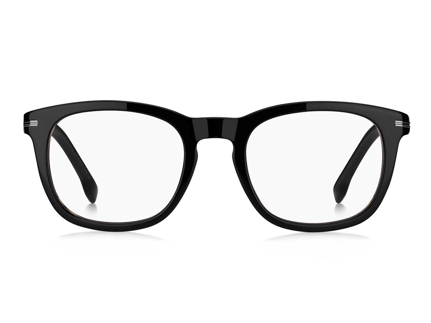 Occhiali da vista Hugo Boss 1725/G 207550 QF6 colore black striped white forma rettangolare lenti grey polarized