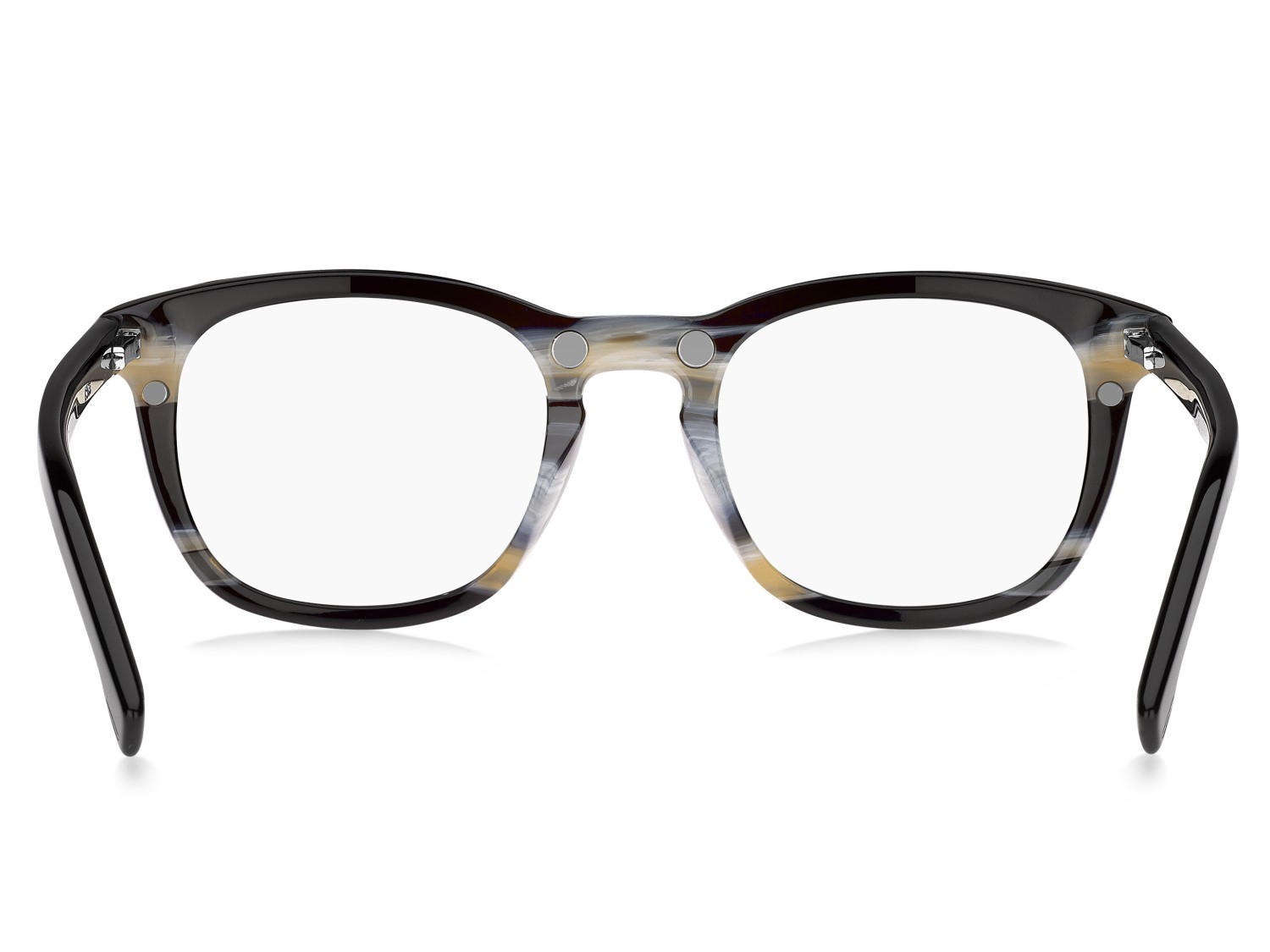 Occhiali da vista Hugo Boss 1725/G 207550 QF6 colore black striped white forma rettangolare lenti grey polarized