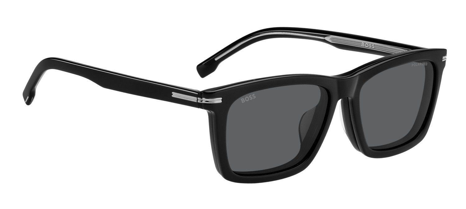 Eyeglasses Hugo Boss 1726/G 207551 807 color black shape rectangle lenses grey polarized