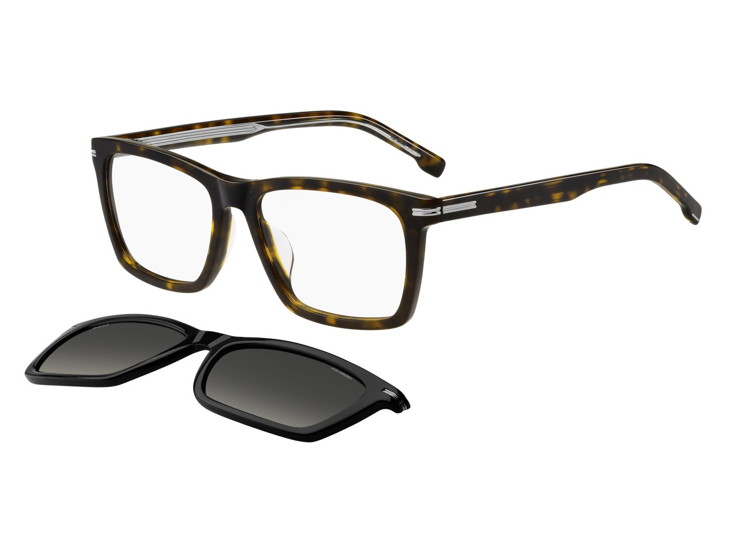 Eyeglasses Hugo Boss 1726/G 207551 WR7 color black havana shape rectangle lenses green shaded polarized
