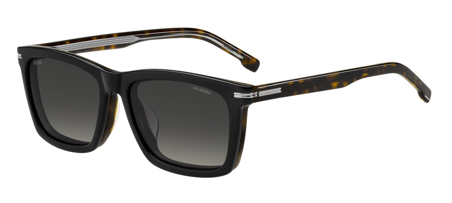 Eyeglasses Hugo Boss 1726/G 207551 WR7 color black havana shape rectangle lenses green shaded polarized