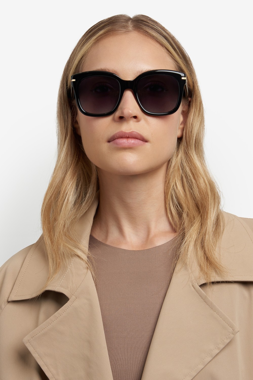 Sonnenbrillen Hugo Boss 1731/S 207552 807 9O farbe black form quadratisch gläser dark grey shaded