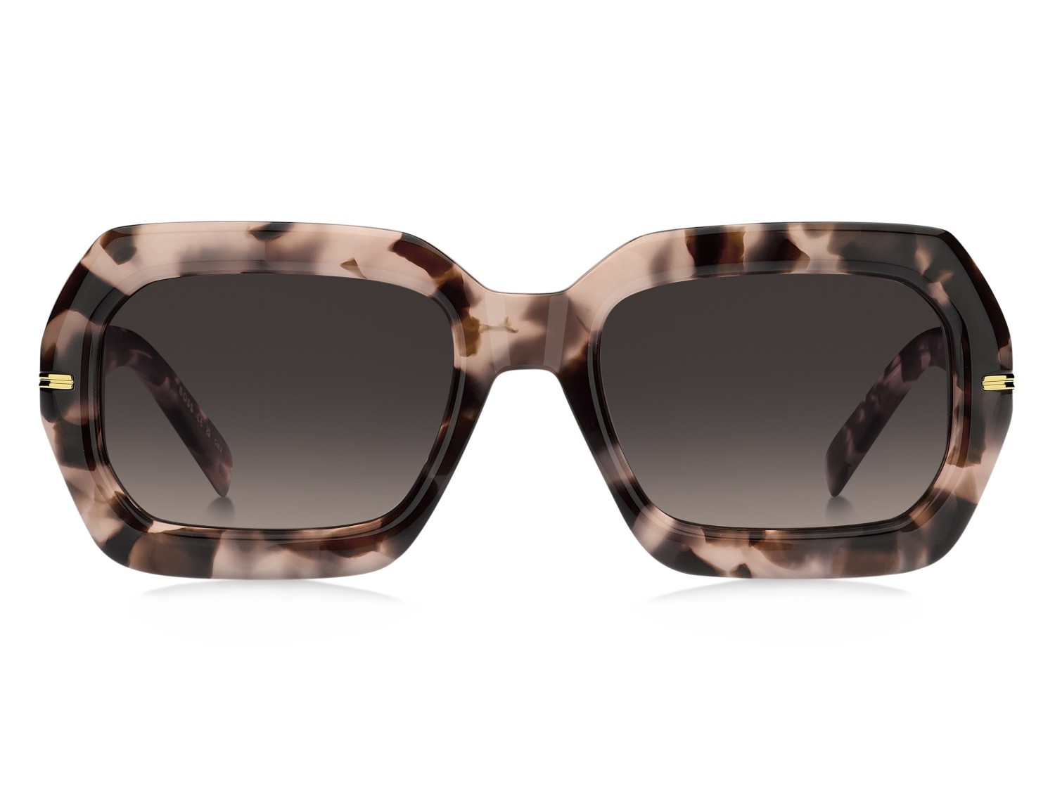 Sonnenbrillen Hugo Boss 1732/G 207553 HT8 HA farbe pink havana form rechteckig gläser brown shaded