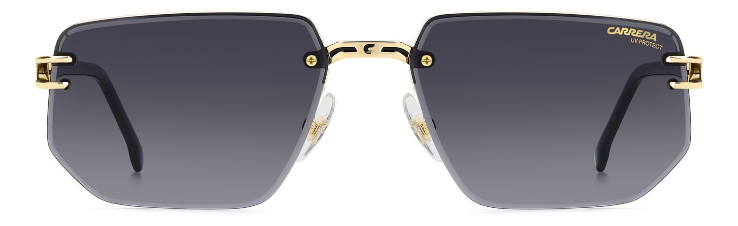 Sunglasses Carrera 1070/S 207555 (RHL 9O) color gold black_ shape rectangle lenses dark grey shaded