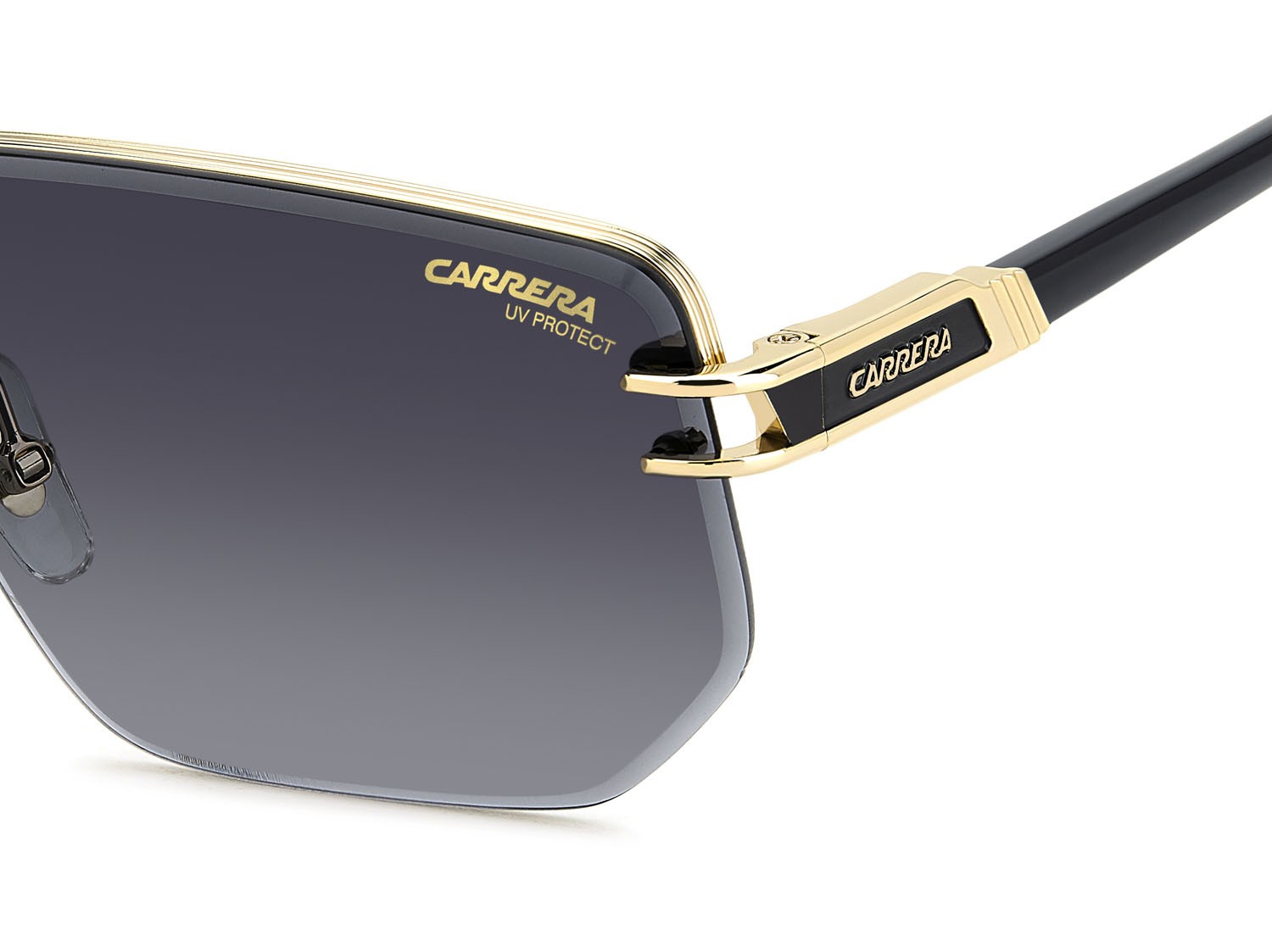 Sunglasses Carrera 1070/S 207555 (RHL 9O) color gold black_ shape rectangle lenses dark grey shaded