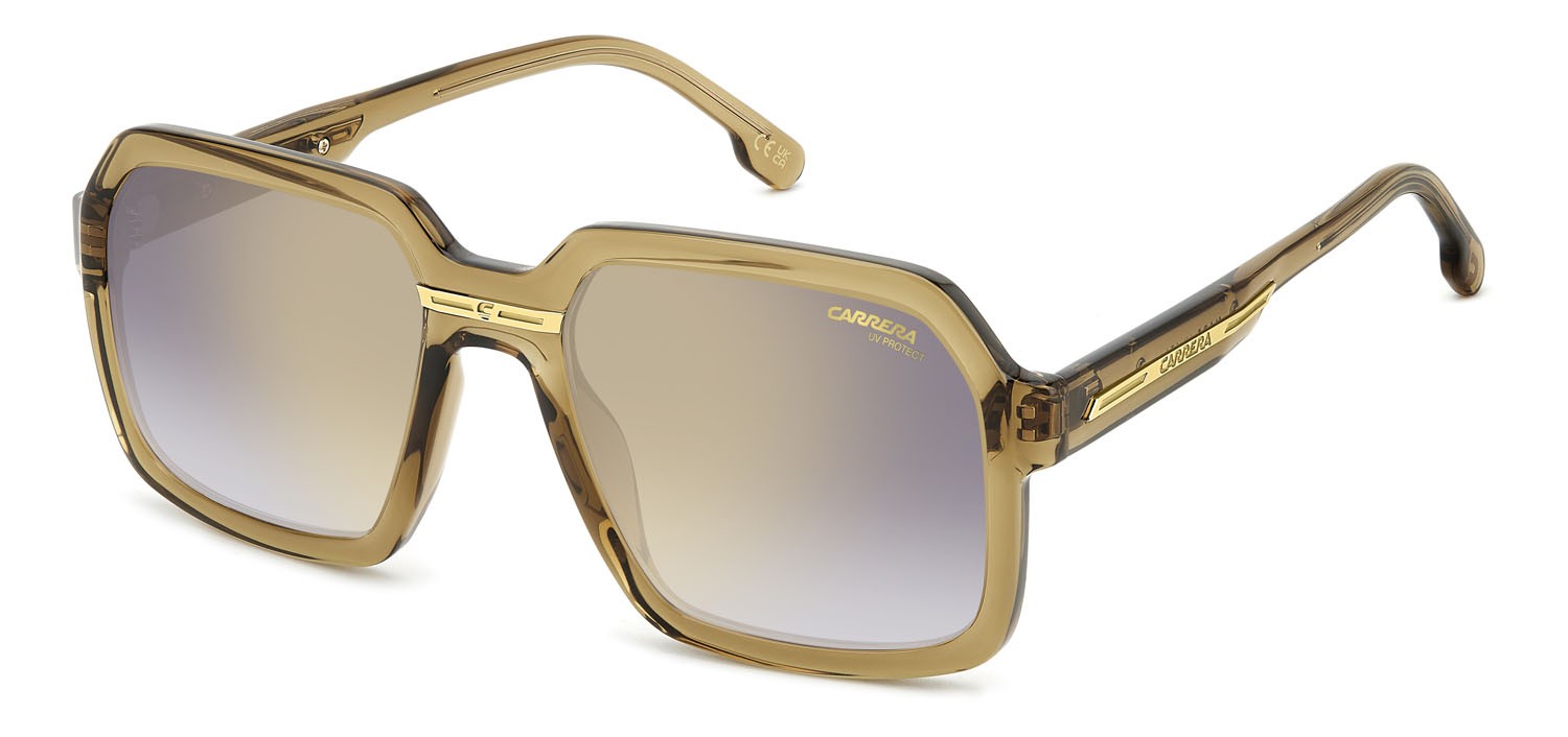 Sonnenbrillen Carrera Victory C 08/S 207557 (FMP FQ) farbe ochre form quadratisch gläser grey shaded gold mirror