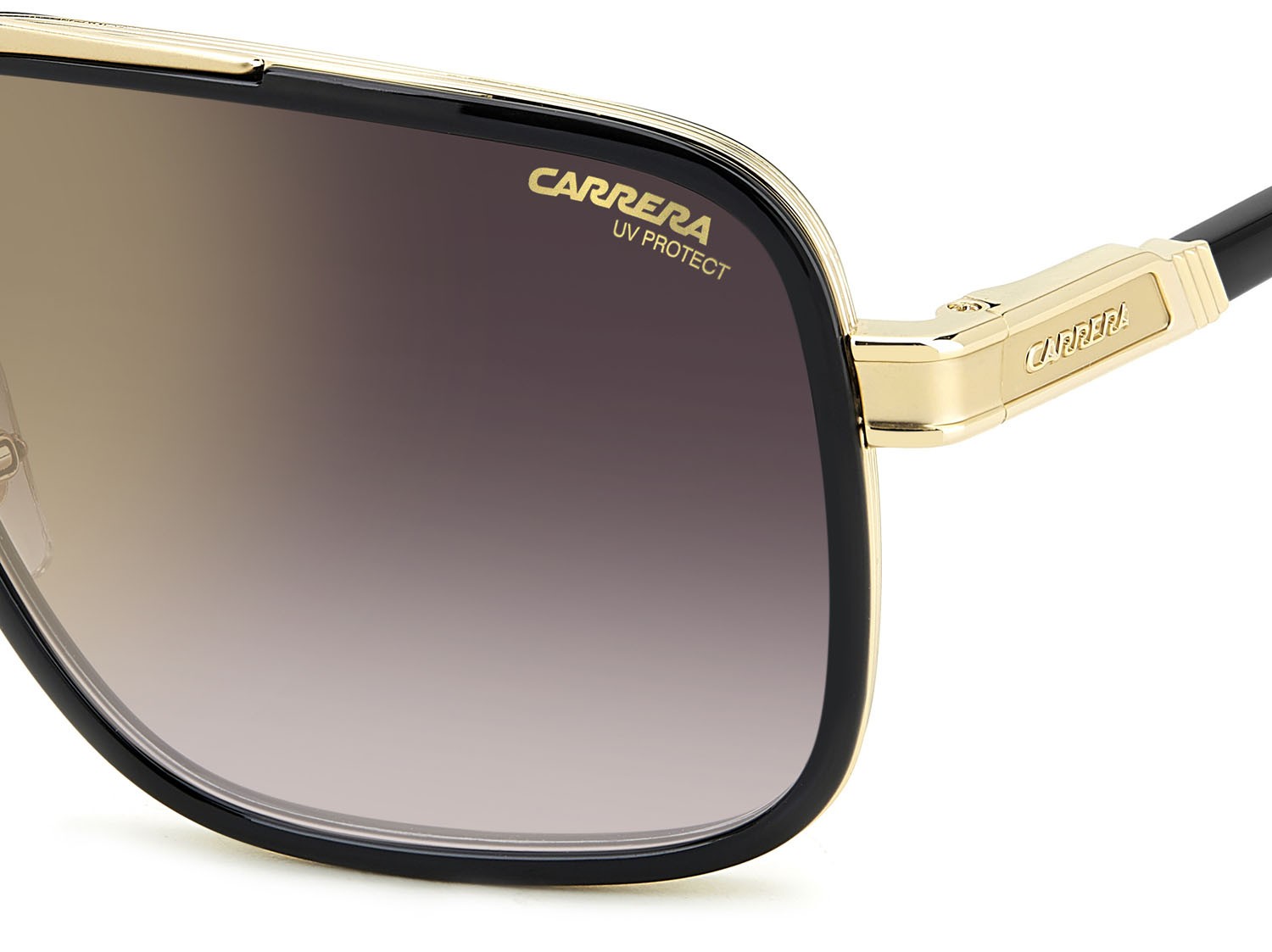 Sonnenbrillen Carrera 1071/S 207560 (LGD YK) farbe burgundy black form rechteckig gläser gold mirror on burgundy shaded