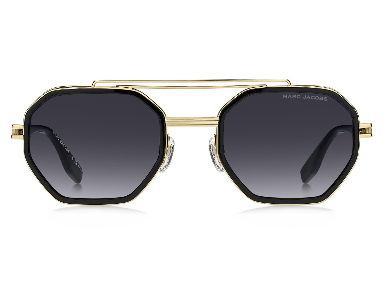 Occhiali da sole Marc Jacobs 782/S 207563 RHL 9O colore gold black_ forma rettangolare lenti dark grey shaded