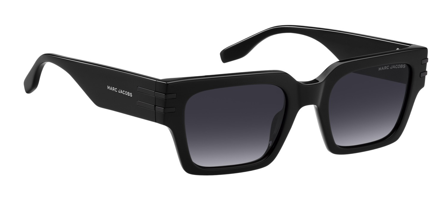 Occhiali da sole Marc Jacobs 787/S 207564 807 9O colore black forma rettangolare lenti dark grey shaded