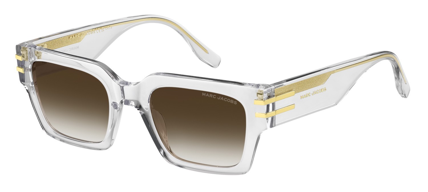 Occhiali da sole Marc Jacobs 787/S 207564 900 HA colore crystal forma rettangolare lenti brown shaded