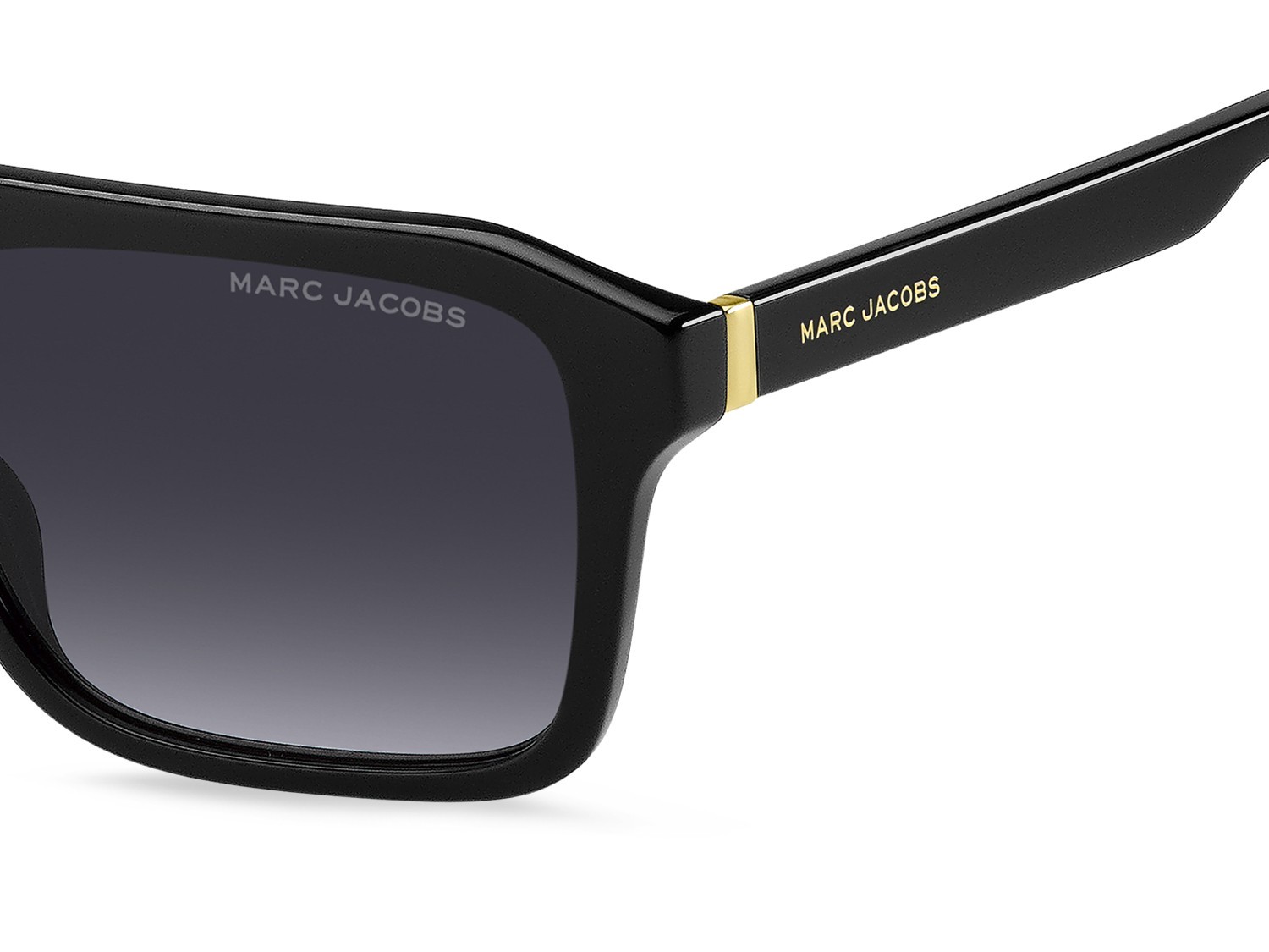 Occhiali da sole Marc Jacobs 789/S 207565 807 9O colore black forma rettangolare lenti dark grey shaded