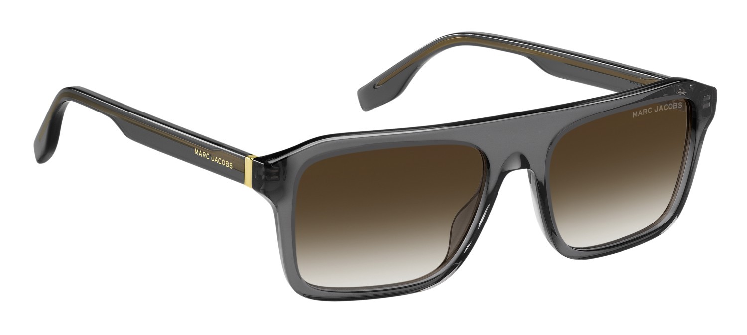 Sunglasses Marc Jacobs 789/S 207565 KB7 HA color grey shape rectangle lenses brown shaded