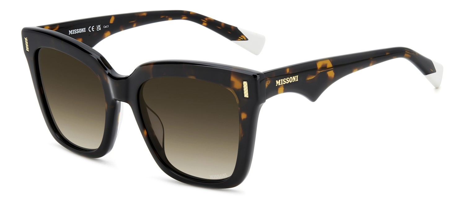 Occhiali da sole Missoni Mis 0206/G 207574 086 HA colore havana forma quadrato lenti brown shaded