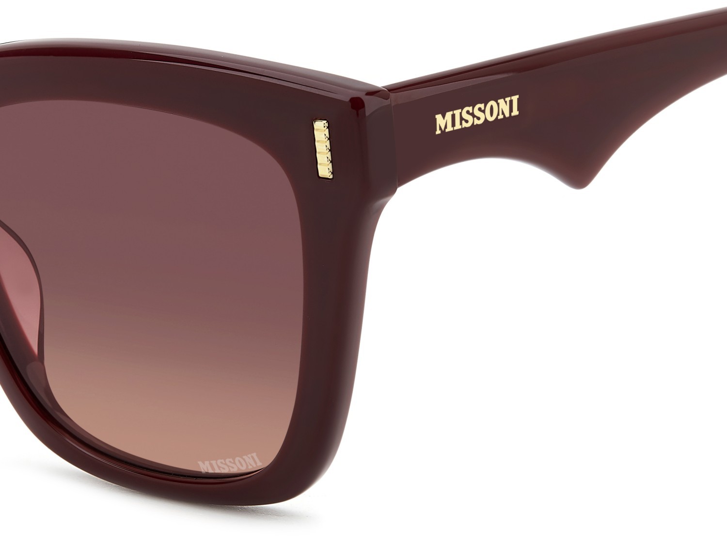 Sonnenbrillen Missoni Mis 0206/G 207574 LHF 3X farbe burgundy form quadratisch gläser pink doubleshade