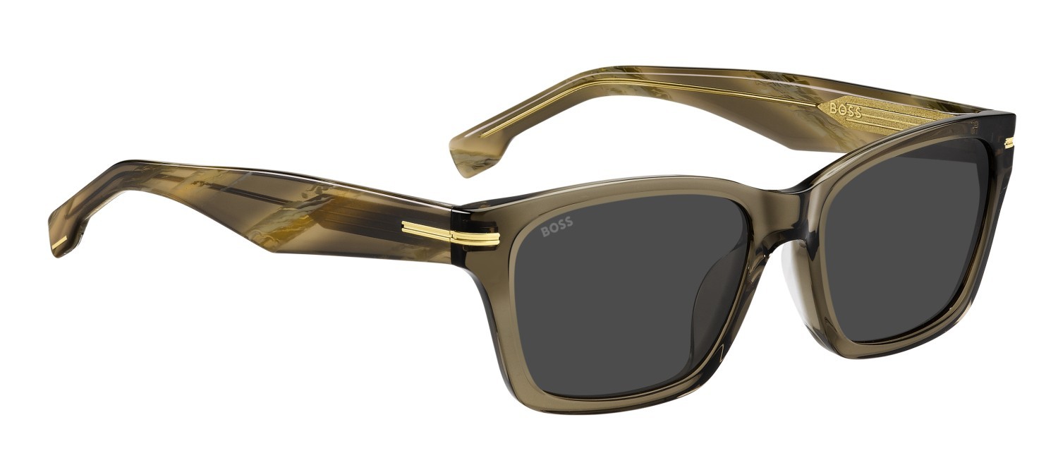 Occhiali da sole Hugo Boss 1739/F 207575 09Q IR colore brown forma rettangolare lenti grey
