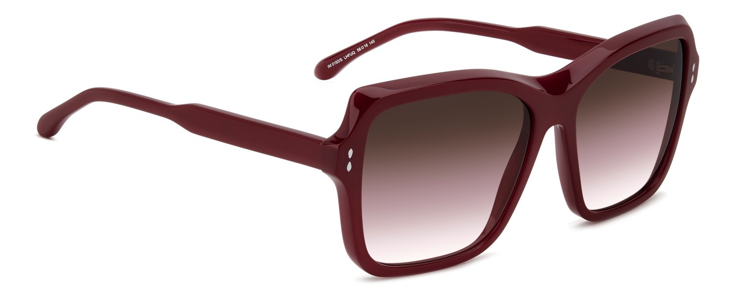Sonnenbrillen Isabel Marant Im 0193/S 207576 LHF UQ farbe burgundy form rechteckig gläser burgundy shaded pink