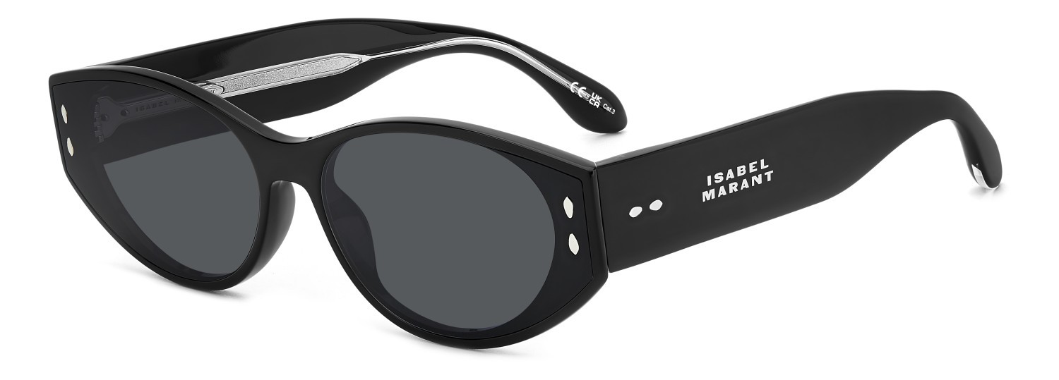 Sunglasses Isabel Marant Im 0185/G 207582 807 IR color black shape oval lenses grey