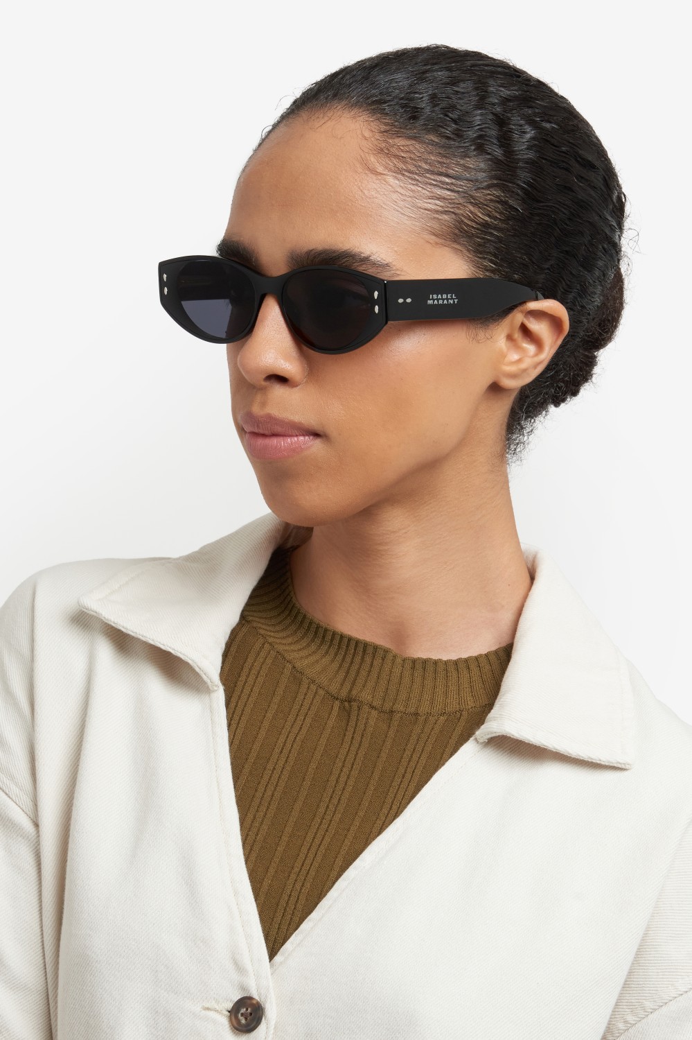 Sunglasses Isabel Marant Im 0185/G 207582 807 IR color black shape oval lenses grey