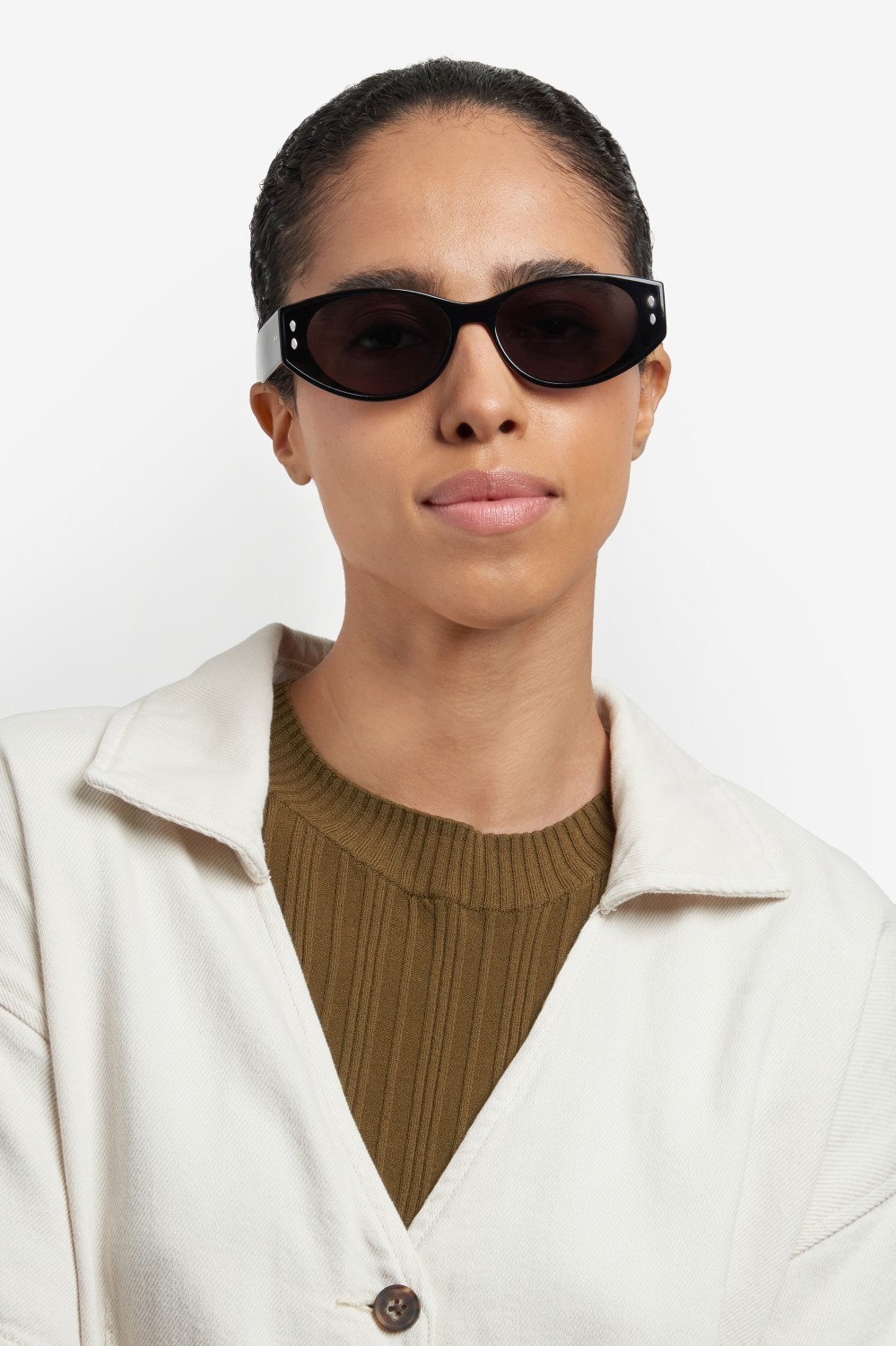 Sunglasses Isabel Marant Im 0185/G 207582 807 IR color black shape oval lenses grey