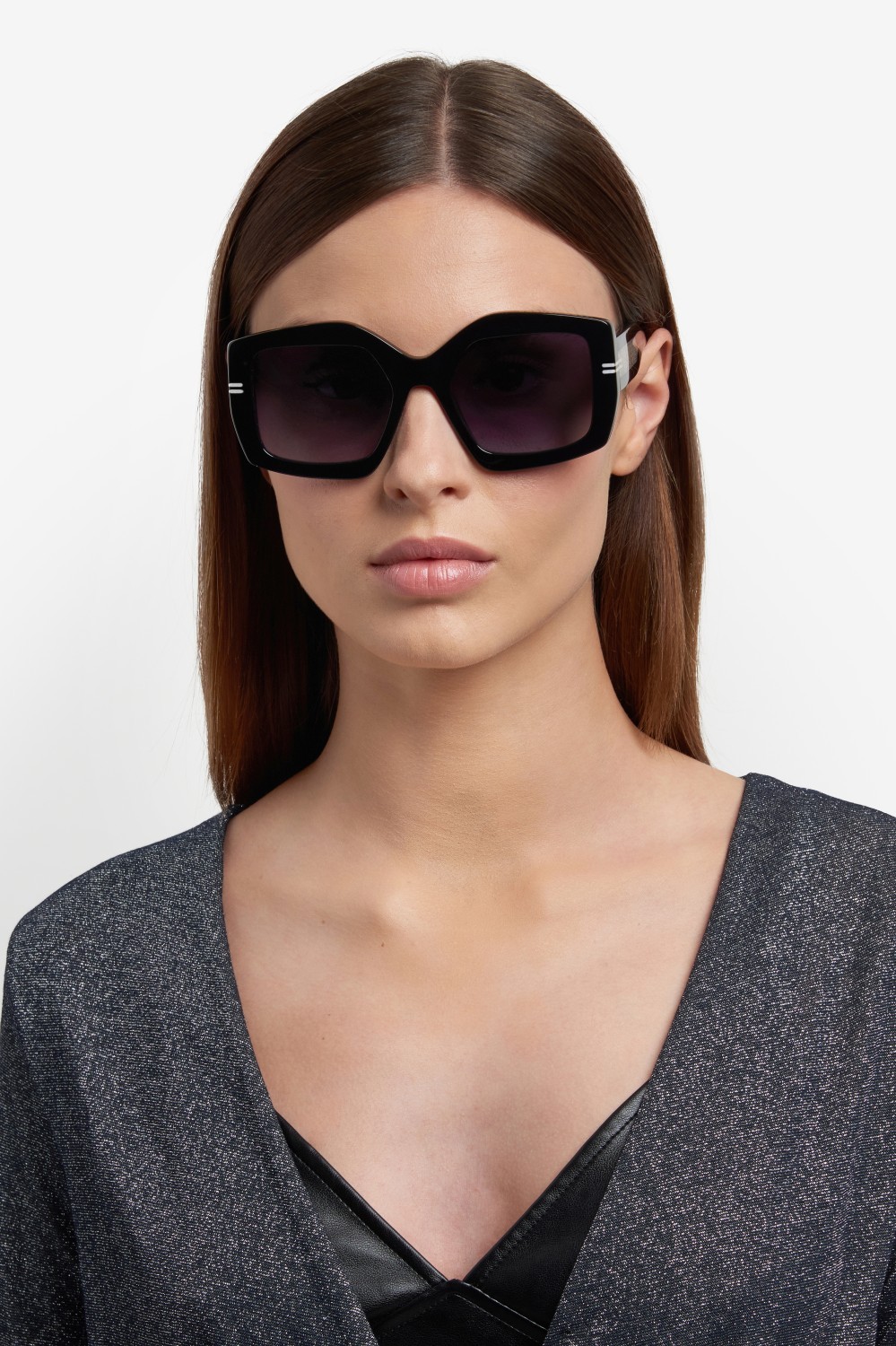 Sonnenbrillen Marc Jacobs Mj 1109/S 207589 7C5 9O farbe black crystal form rechteckig gläser dark grey shaded