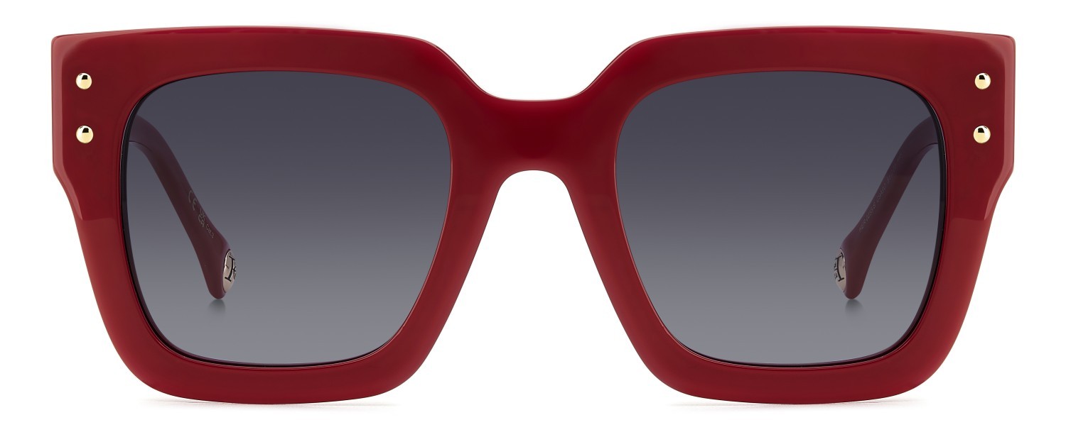 Occhiali da sole Carolina Herrera Her 0255/S 207591 C9A 9O colore red forma quadrato lenti dark grey shaded