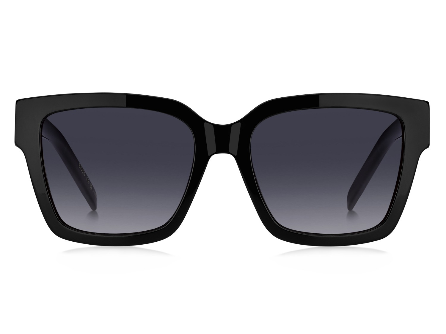 Occhiali da sole Hugo Boss 1744/S 207594 807 9O colore black forma rettangolare lenti dark grey shaded