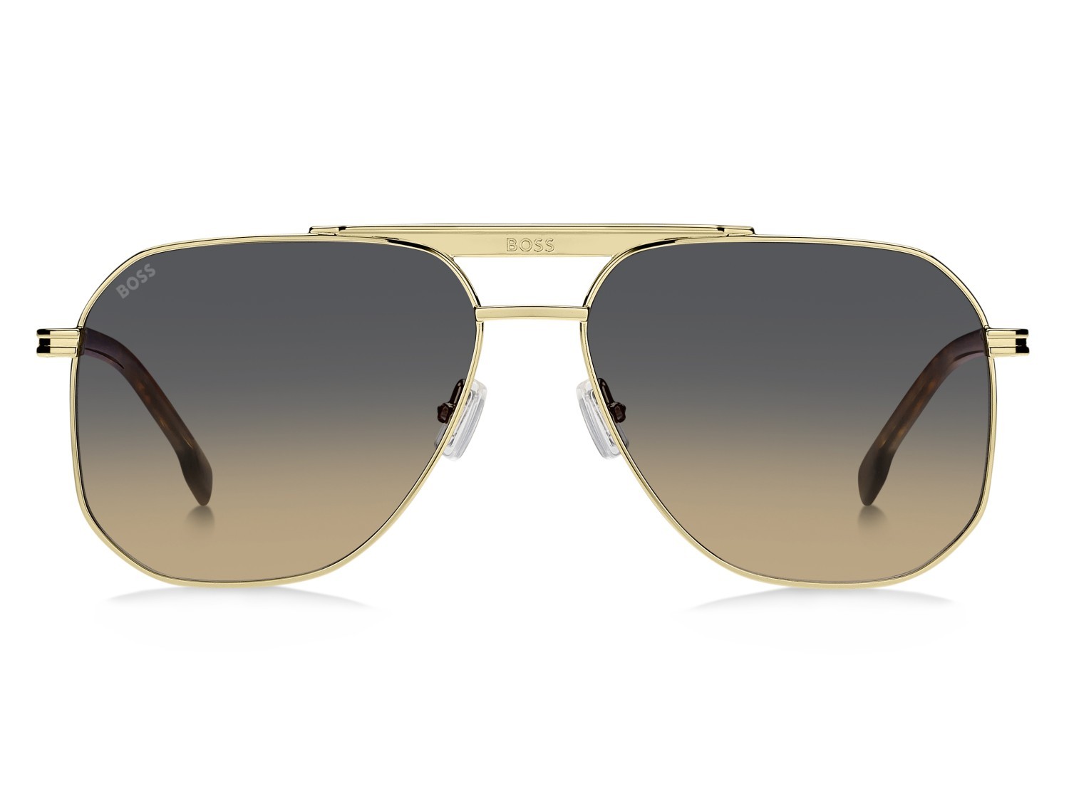 Occhiali da sole Hugo Boss 1743/S 207595 06J C9 colore gold havana forma quadrato lenti grey shaded brown antireflex