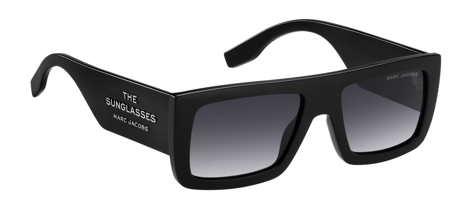 Sunglasses Marc Jacobs 775/S 207598 807 9O color black shape rectangle lenses dark grey shaded