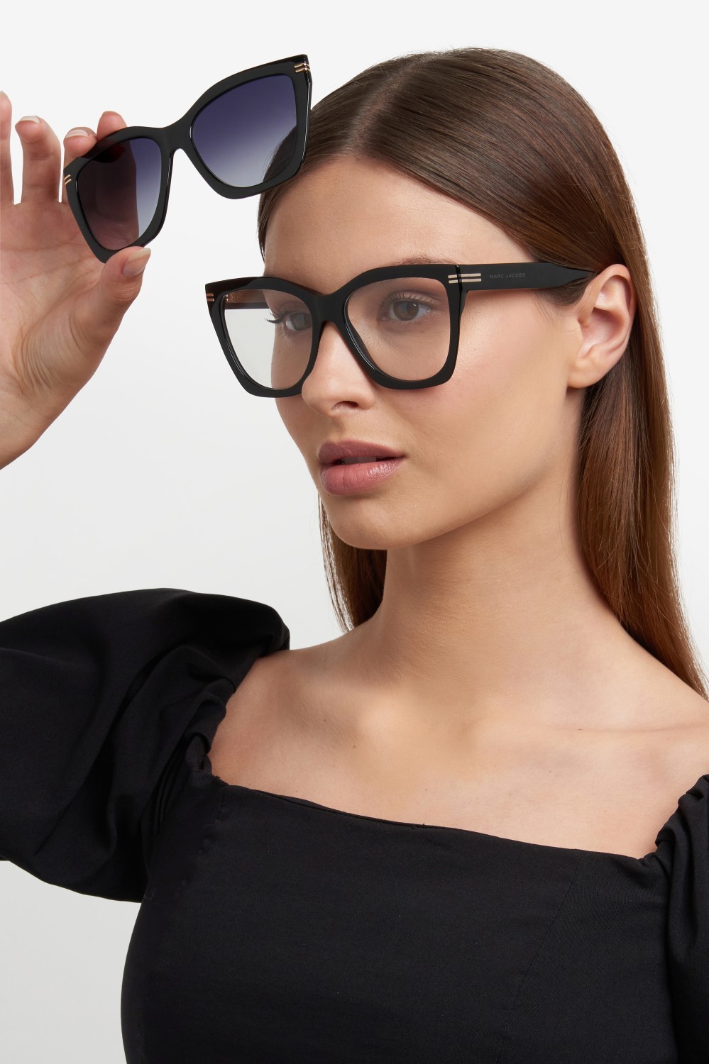 Occhiali da vista Marc Jacobs Mj 1113/CS 207599 807 colore black forma quadrato lenti dark grey shaded