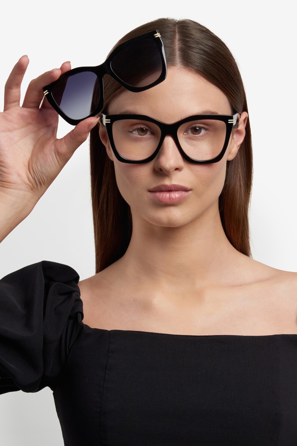 Occhiali da vista Marc Jacobs Mj 1113/CS 207599 807 colore black forma quadrato lenti dark grey shaded