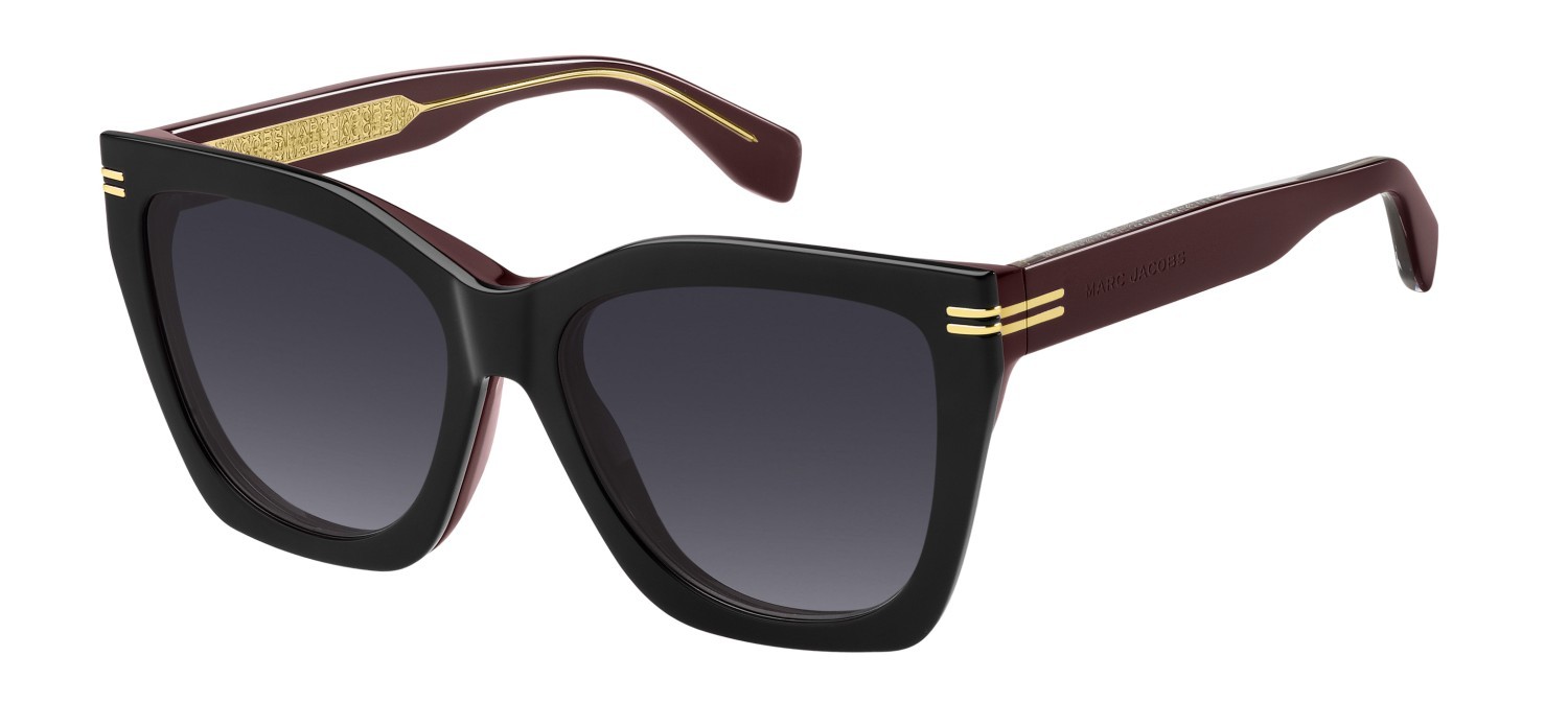 Brillen Marc Jacobs Mj 1113/CS 207599 LHF farbe burgundy form quadratisch gläser dark grey shaded