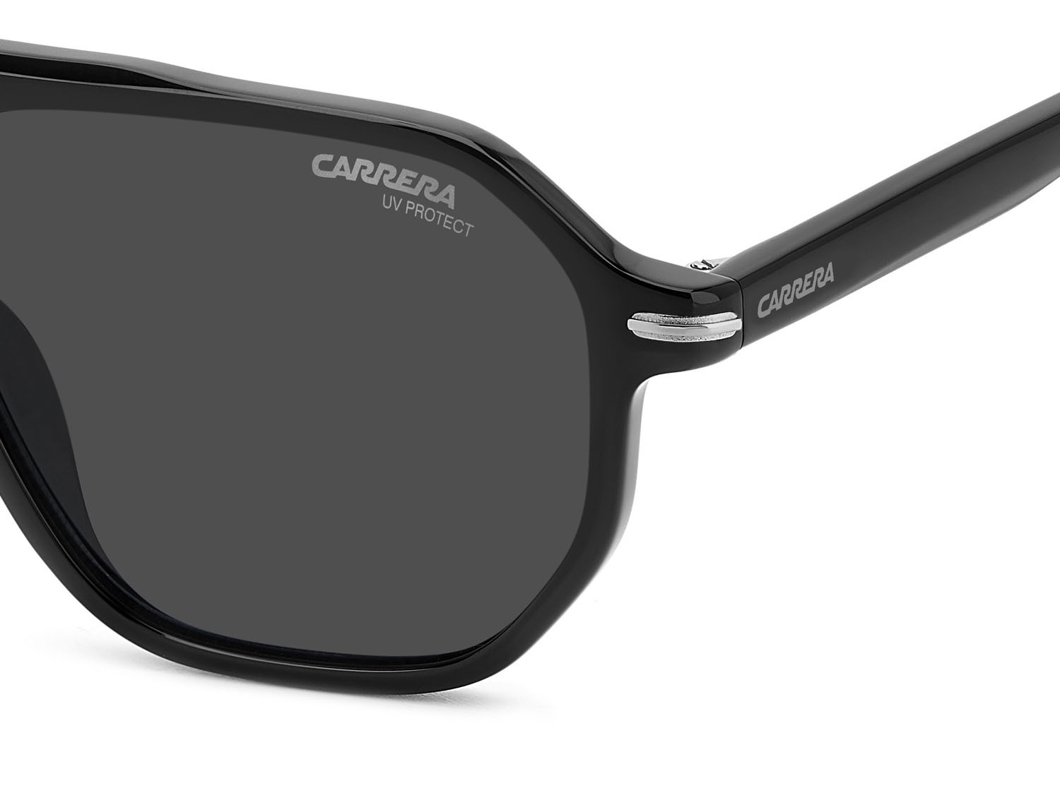 Occhiali da sole Carrera 341/S 207600 (284 IR) colore black ruthenium forma rettangolare lenti grey