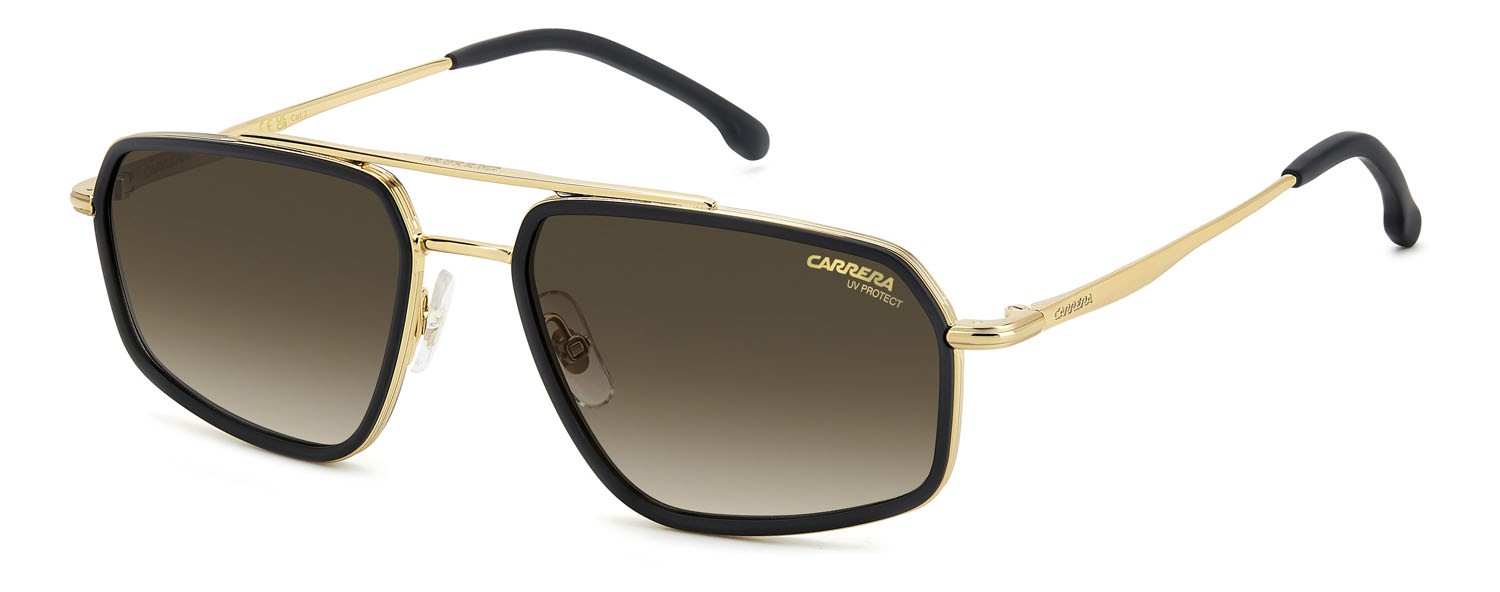 Occhiali da sole Carrera 338/S 207602 (003 86) colore matte black forma navigator lenti black brown green antireflex