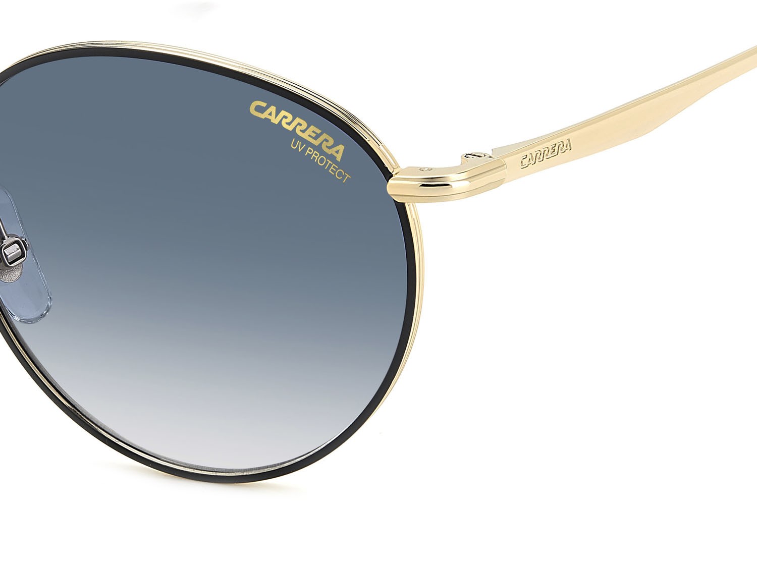 Sonnenbrillen Carrera 339/S 207603 (RHL 08) farbe gold black_ form pantos gläser dk blue shaded
