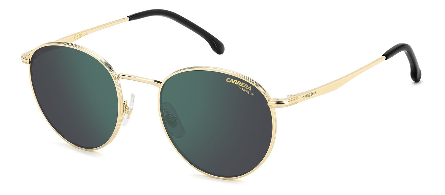 Occhiali da sole Carrera 339/S 207603 (RHL MT) colore gold black_ forma pantos lenti green mirror