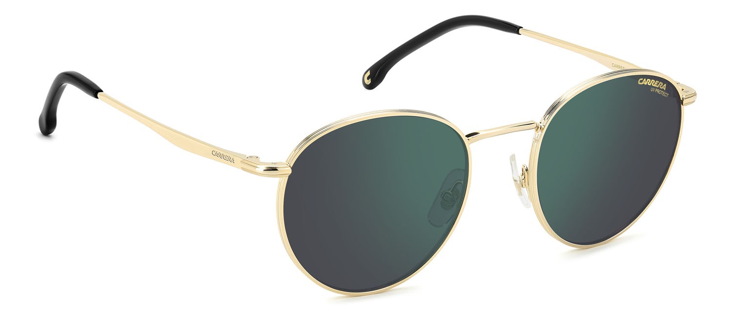 Occhiali da sole Carrera 339/S 207603 (RHL MT) colore gold black_ forma pantos lenti green mirror