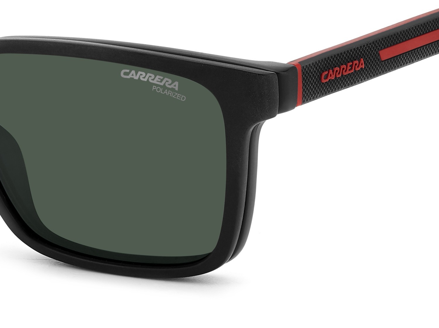 Brillen Carrera Ca 8069/CS 207604 BLX farbe matte black red form rechteckig gläser green polarized