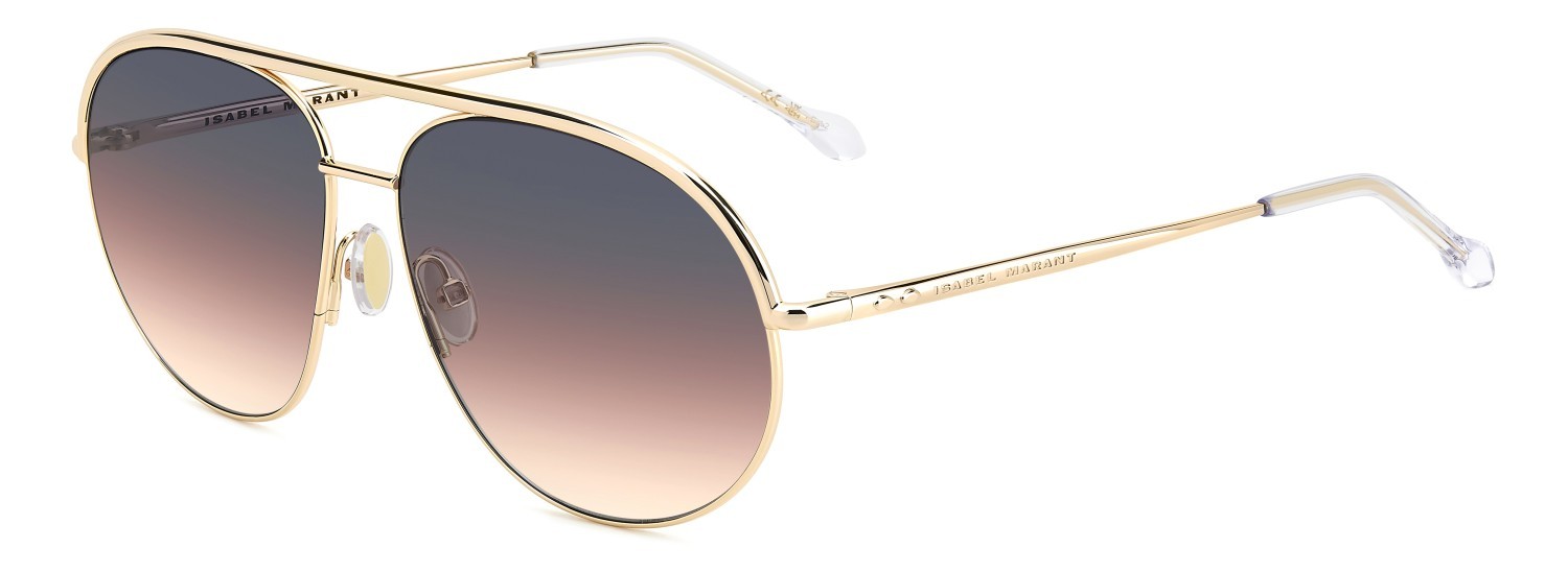Sunglasses Isabel Marant Im 0200/S 207605 000 FF color rose gold shape navigator lenses grey fuchsia