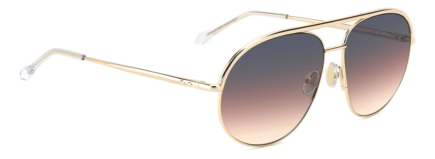 Sunglasses Isabel Marant Im 0200/S 207605 000 FF color rose gold shape navigator lenses grey fuchsia