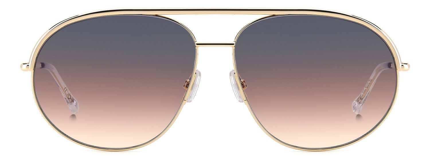 Sunglasses Isabel Marant Im 0200/S 207605 000 FF color rose gold shape navigator lenses grey fuchsia