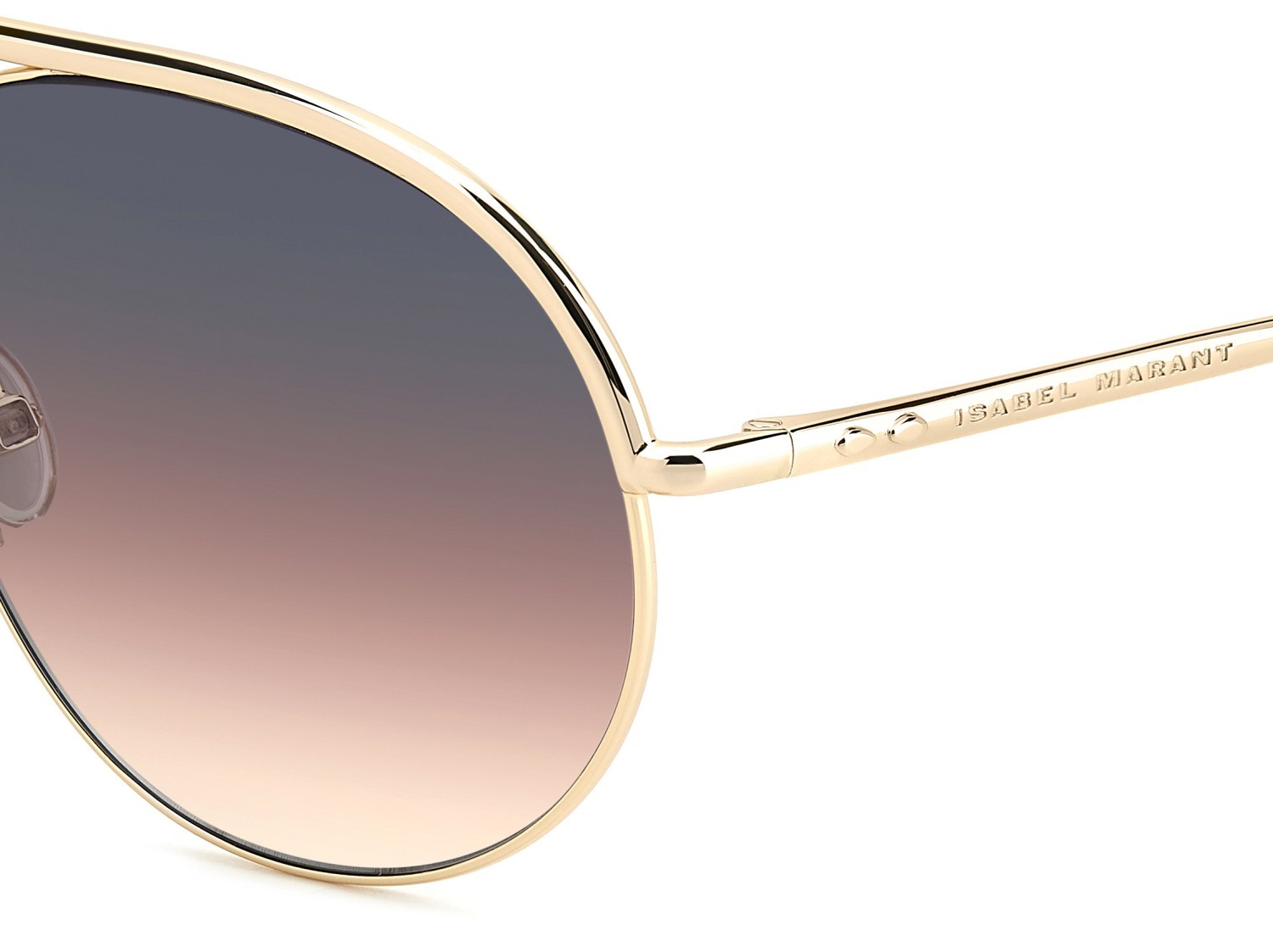 Sunglasses Isabel Marant Im 0200/S 207605 000 FF color rose gold shape navigator lenses grey fuchsia