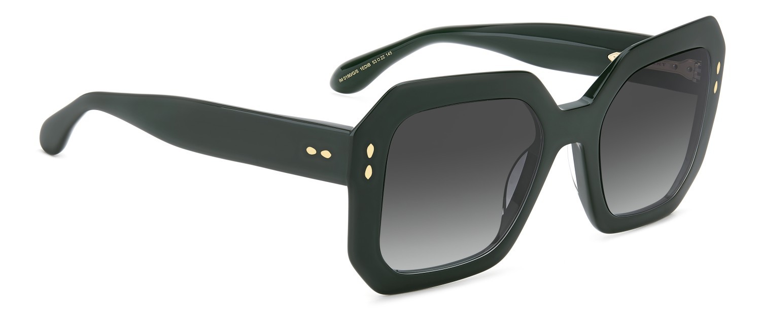 Sunglasses Isabel Marant Im 0190/G 207607 1ED IB color green shape rectangle lenses grey green