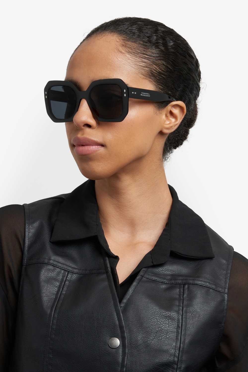 Sunglasses Isabel Marant Im 0190/G 207607 807 IR color black shape rectangle lenses grey