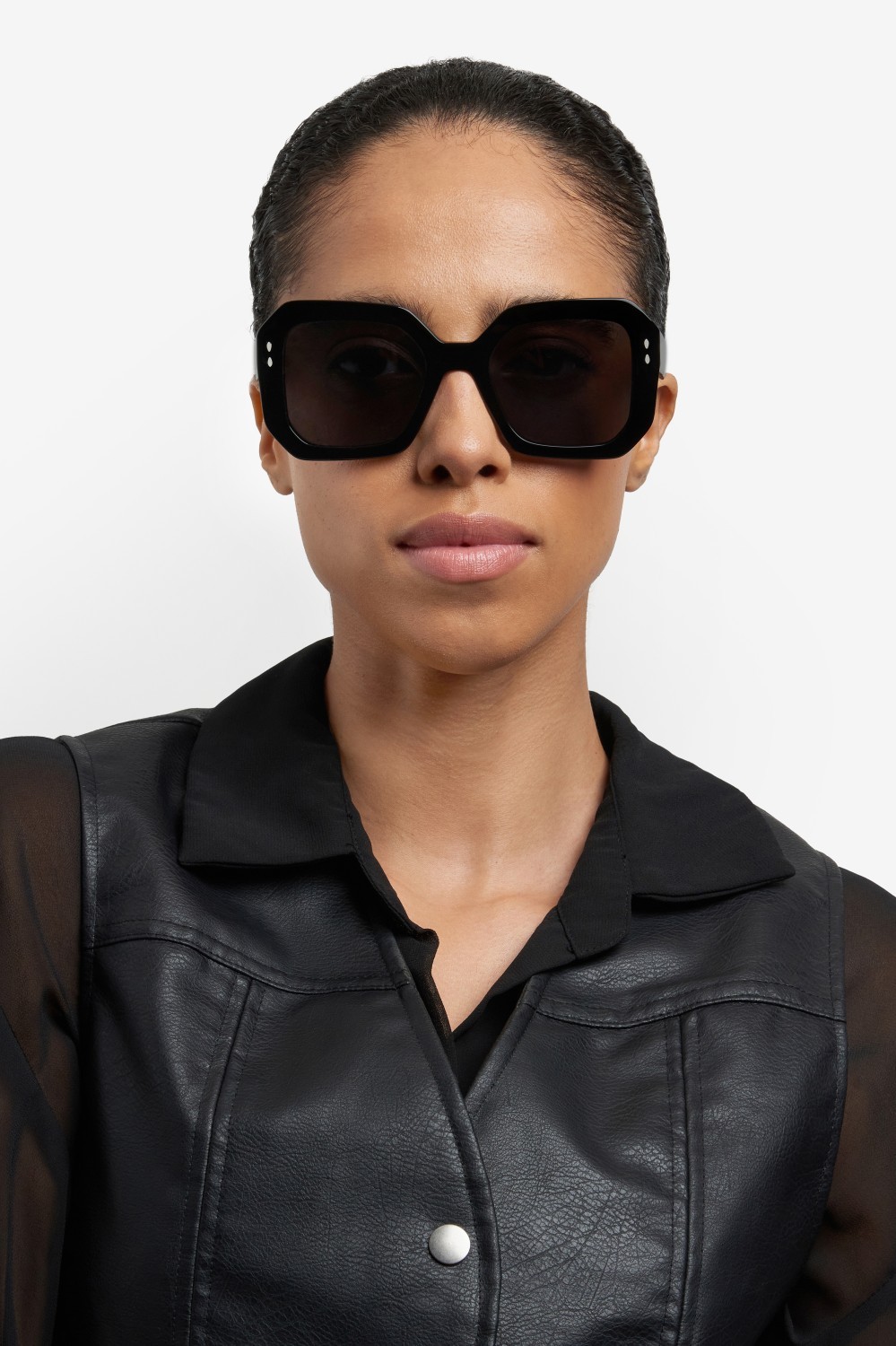 Sunglasses Isabel Marant Im 0190/G 207607 807 IR color black shape rectangle lenses grey