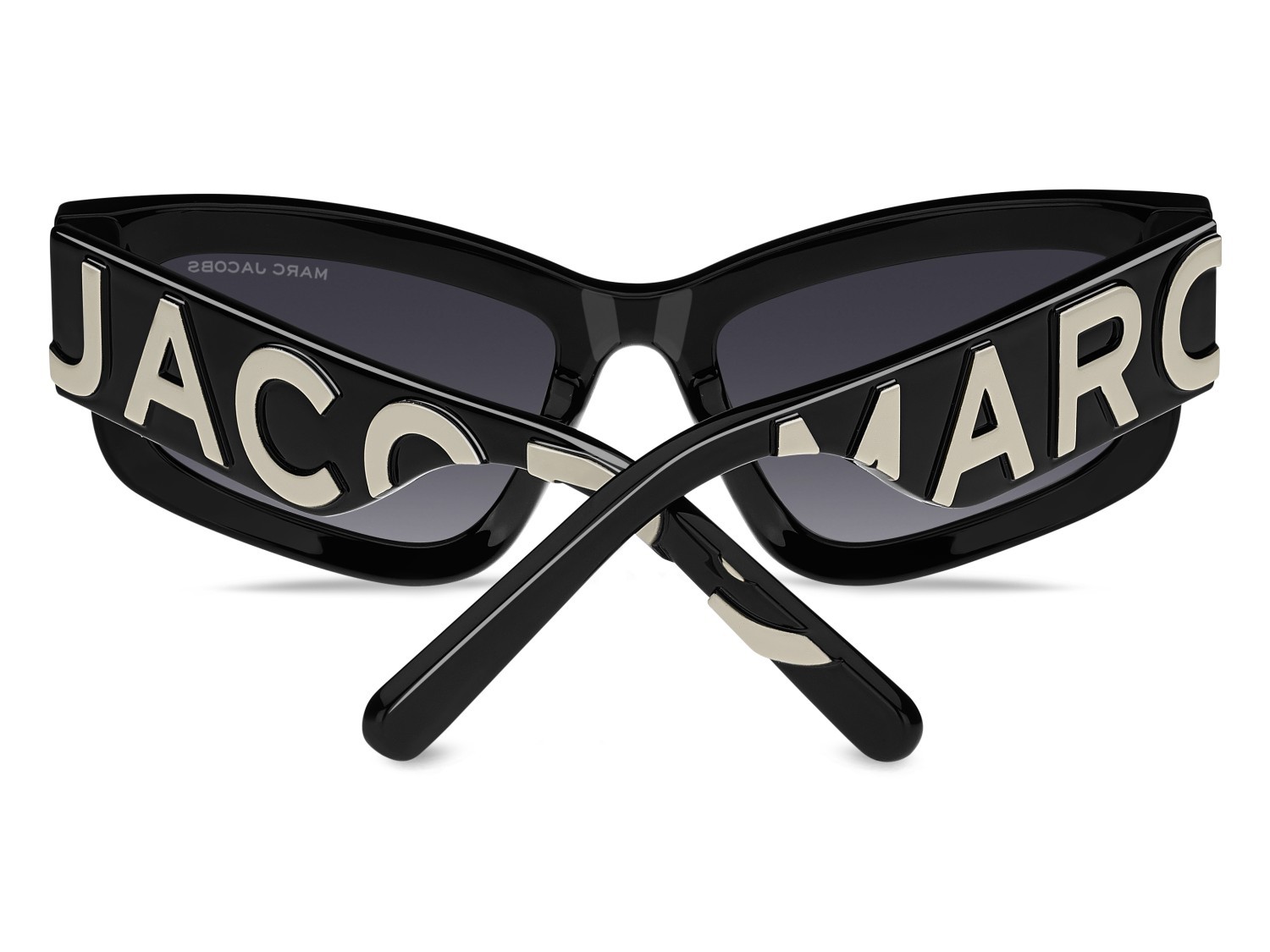 Sonnenbrillen Marc Jacobs 796/S 207609 0WM 9O farbe black beige form cat-eye gläser dark grey shaded