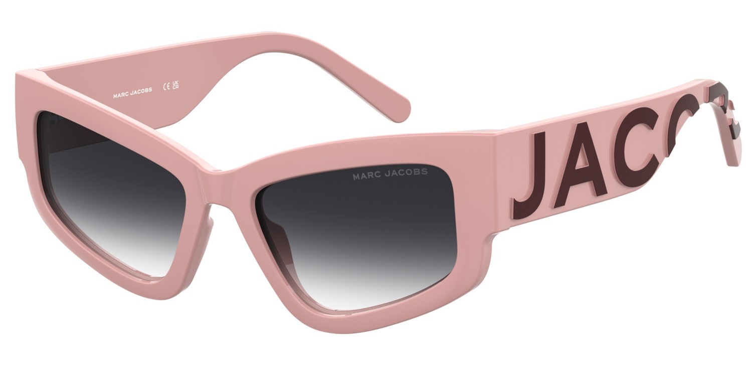 Sonnenbrillen Marc Jacobs 796/S 207609 NXA 9O farbe pink burgundy form cat-eye gläser dark grey shaded