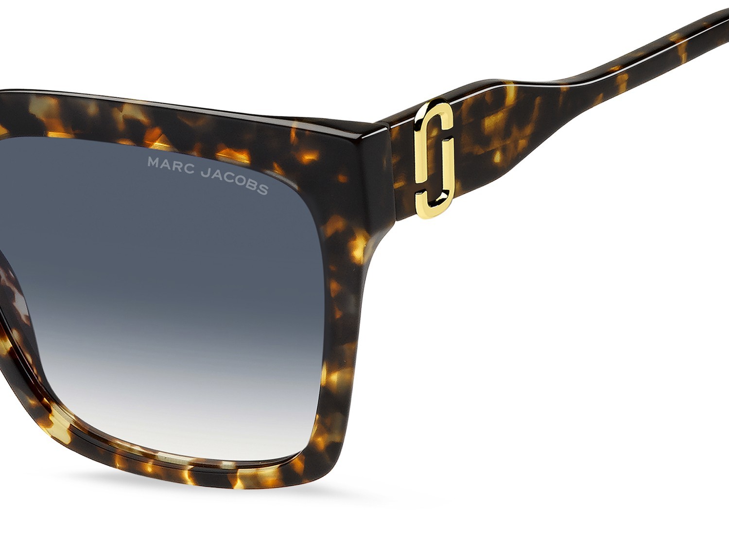 Occhiali da sole Marc Jacobs 764/S 207610 086 08 colore havana forma quadrato lenti dk blue shaded